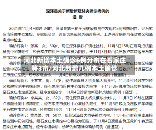 河北新增本土确诊6例分布在石家庄等3市/河北新增几例本土确诊-第2张图片
