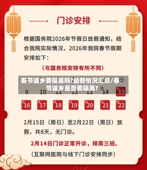 春节返乡要隔离吗?最新情况汇总/春节返乡是否要隔离?-第2张图片