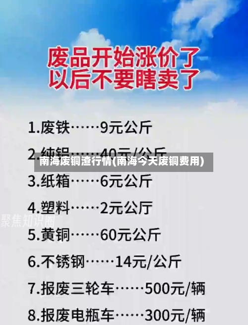南海废铜渣行情(南海今天废铜费用)