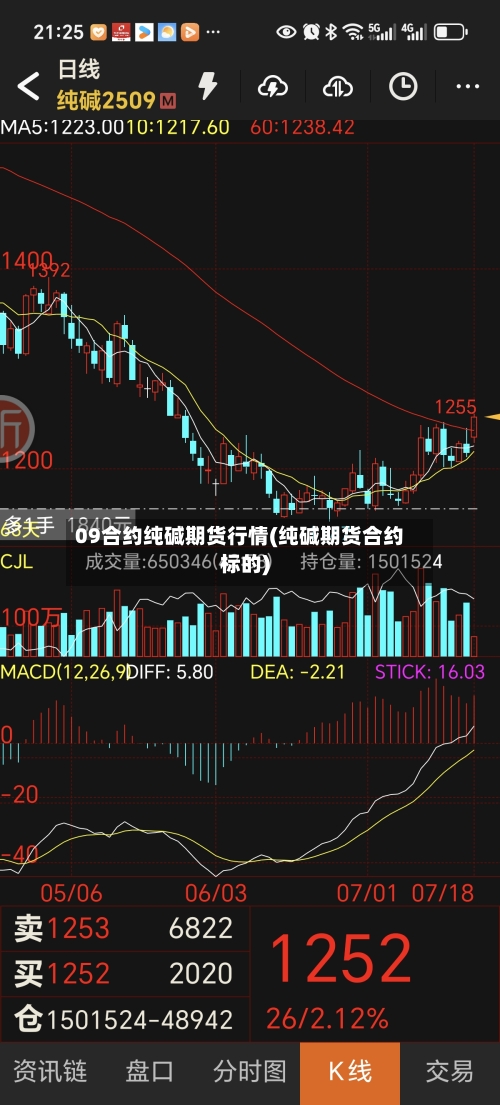09合约纯碱期货行情(纯碱期货合约标的)