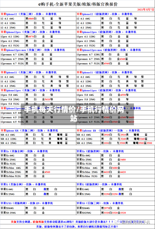 手机每天行情价/手机行情价网站