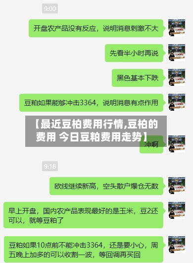 【最近豆柏费用行情,豆柏的费用 今日豆粕费用走势】