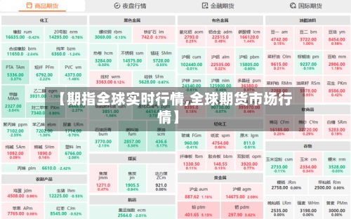 【期指全球实时行情,全球期货市场行情】-第2张图片