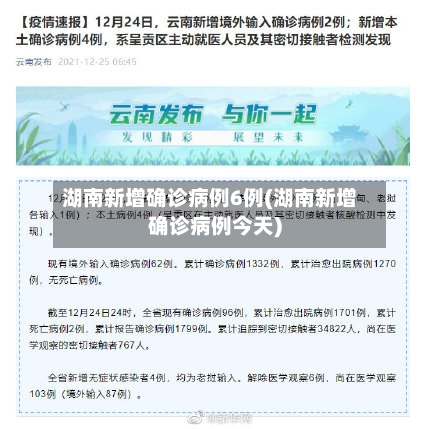 湖南新增确诊病例6例(湖南新增确诊病例今天)-第2张图片