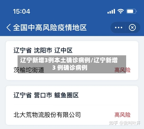 辽宁新增3例本土确诊病例/辽宁新增 3 例确诊病例