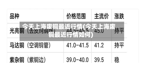 今天上海废铜最近行情(今天上海废铜最近行情如何)-第2张图片
