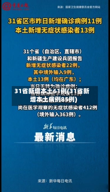 31省新增本土61例(31省新增本土病例85例)-第3张图片