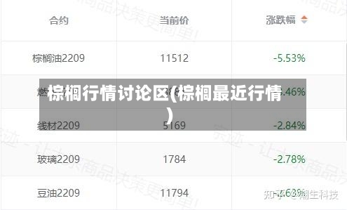 棕榈行情讨论区(棕榈最近行情)