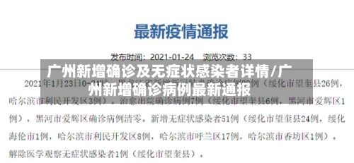 广州新增确诊及无症状感染者详情/广州新增确诊病例最新通报