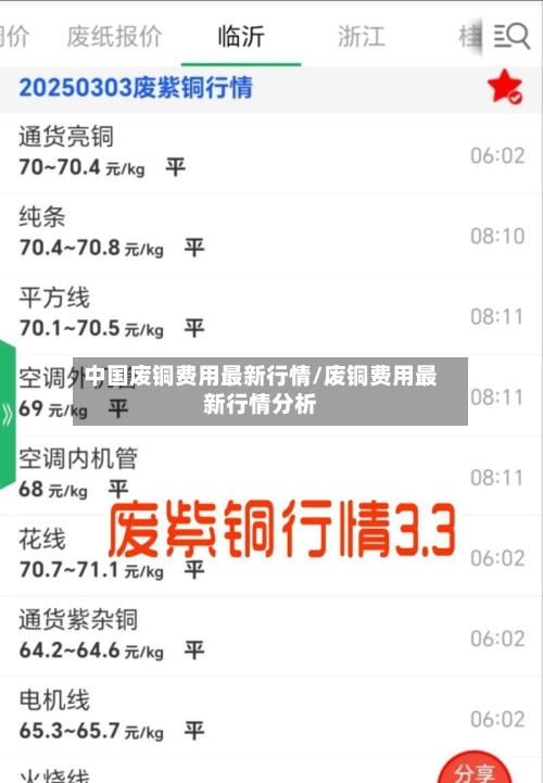 中国废铜费用最新行情/废铜费用最新行情分析