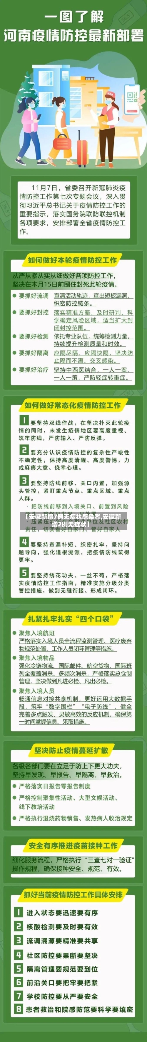 【安徽新增7例无症状感染者,安徽新增2例无症状】