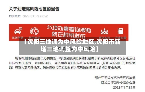 【沈阳三地调为中风险地区,沈阳市新增三地调整为中风险】