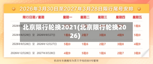 北京限行轮换2021(北京限行轮换2026)