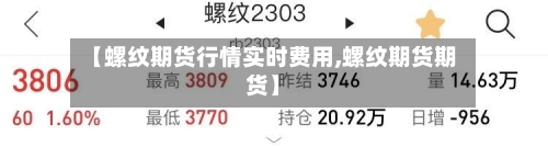 【螺纹期货行情实时费用,螺纹期货期货】-第3张图片
