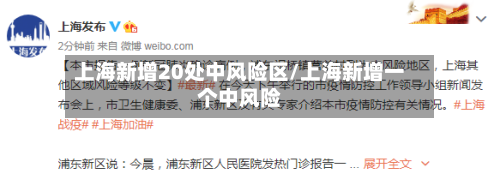 上海新增20处中风险区/上海新增一个中风险-第2张图片