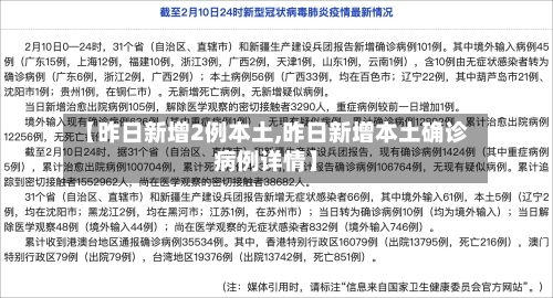 【昨日新增2例本土,昨日新增本土确诊病例详情】-第3张图片