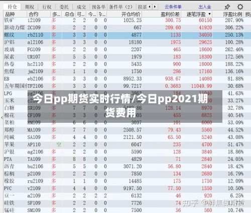 今日pp期货实时行情/今日pp2021期货费用