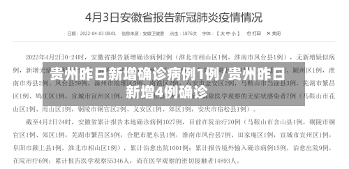 贵州昨日新增确诊病例1例/贵州昨日新增4例确诊-第3张图片