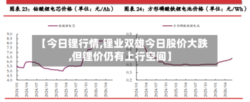 【今日锂行情,锂业双雄今日股价大跌,但锂价仍有上行空间】-第3张图片