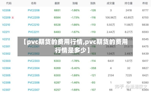 【pvc期货的费用行情,pvc期货的费用行情是多少】-第2张图片