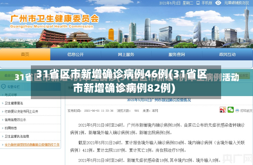 31省区市新增确诊病例46例(31省区市新增确诊病例82例)
