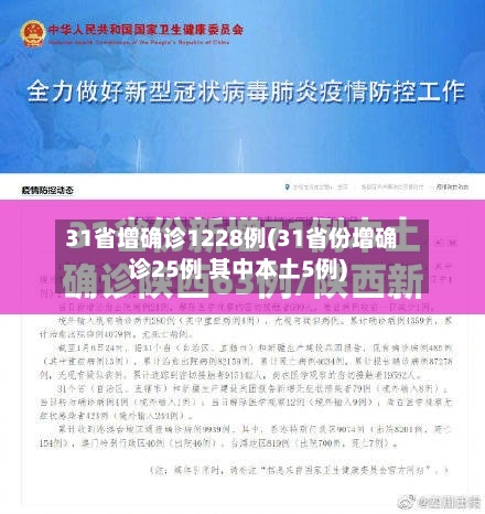 31省增确诊1228例(31省份增确诊25例 其中本土5例)