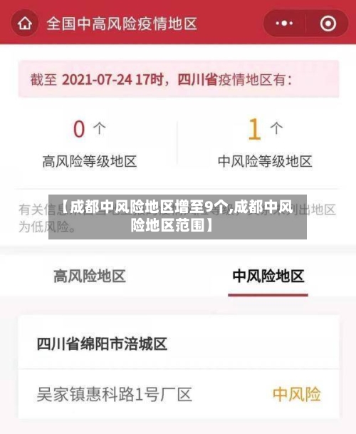 【成都中风险地区增至9个,成都中风险地区范围】