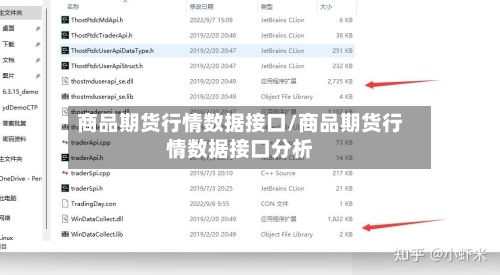 商品期货行情数据接口/商品期货行情数据接口分析-第2张图片