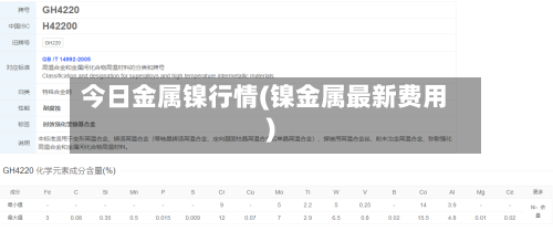 今日金属镍行情(镍金属最新费用)-第3张图片