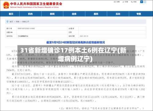 31省新增确诊17例本土6例在辽宁(新增病例辽宁)-第3张图片