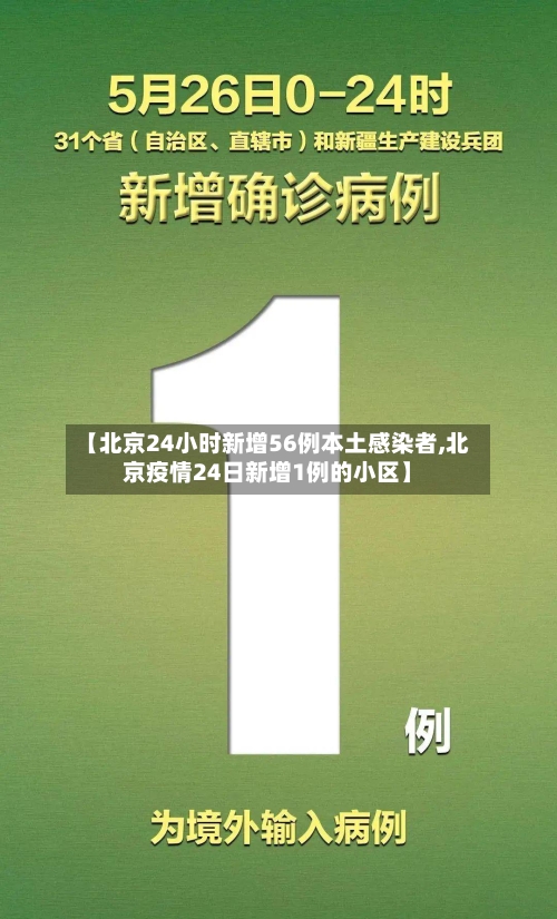 【北京24小时新增56例本土感染者,北京疫情24日新增1例的小区】