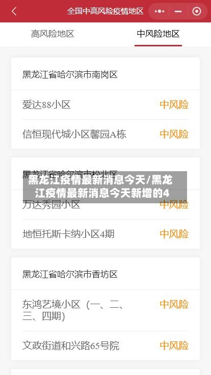 黑龙江疫情最新消息今天/黑龙江疫情最新消息今天新增的4