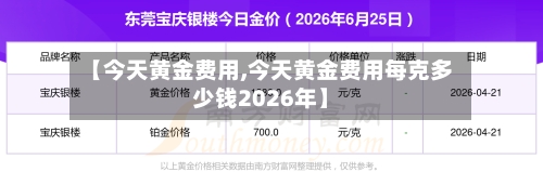 【今天黄金费用,今天黄金费用每克多少钱2026年】-第3张图片