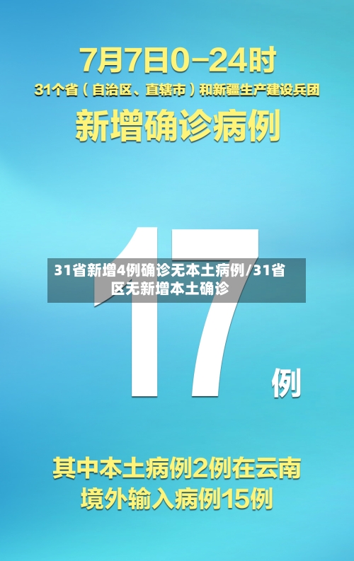 31省新增4例确诊无本土病例/31省区无新增本土确诊-第2张图片