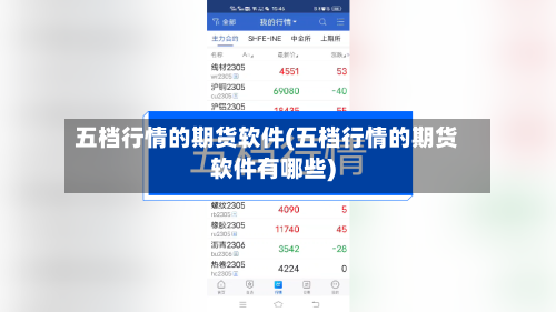五档行情的期货软件(五档行情的期货软件有哪些)-第2张图片