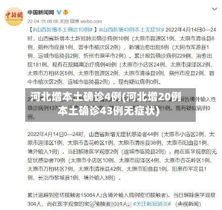 河北增本土确诊4例(河北增20例本土确诊43例无症状)-第2张图片