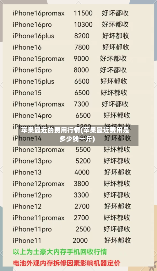 苹果最近的费用行情(苹果最近费用是多少钱一斤)-第3张图片