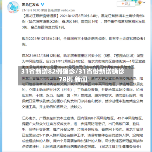 31省新增82例确诊/31省份新增确诊78例 新闻-第2张图片