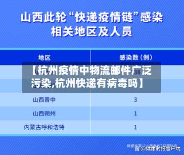【杭州疫情中物流邮件广泛污染,杭州快递有病毒吗】