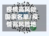 疫情高风险国家名单/疫情高风险地区有哪些省份-第2张图片