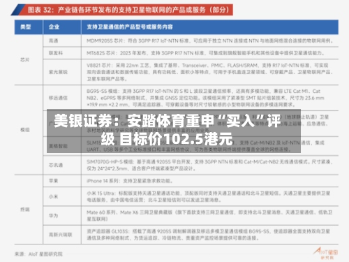 美银证券：安踏体育重申“买入	”评级 目标价102.5港元-第3张图片