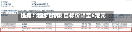小摩：特步世界维持“增持”评级 目标价降至6港元-第2张图片