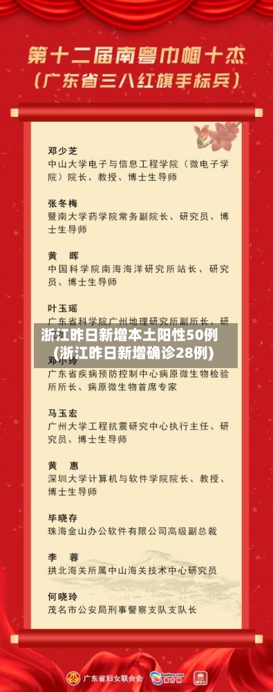 浙江昨日新增本土阳性50例(浙江昨日新增确诊28例)