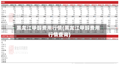 黑龙江甲醇费用行情(黑龙江甲醇费用行情查询)-第2张图片