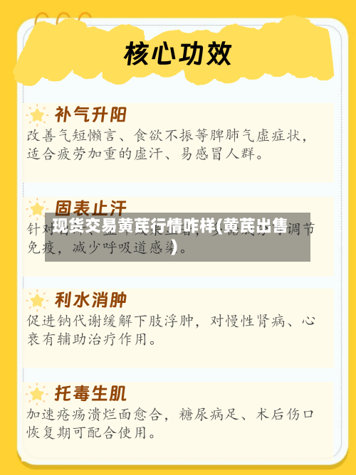 现货交易黄芪行情咋样(黄芪出售)