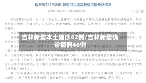 吉林新增本土确诊42例/吉林新增确诊病例46例