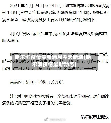 哈尔滨疫情最新消息今天新增(哈尔滨疫情最新动态)-第2张图片