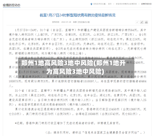 郑州1地高风险3地中风险(郑州1地升为高风险3地中风险)-第3张图片