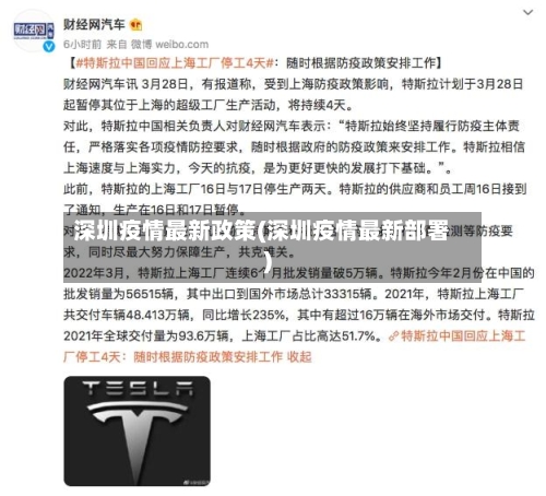 深圳疫情最新政策(深圳疫情最新部署)