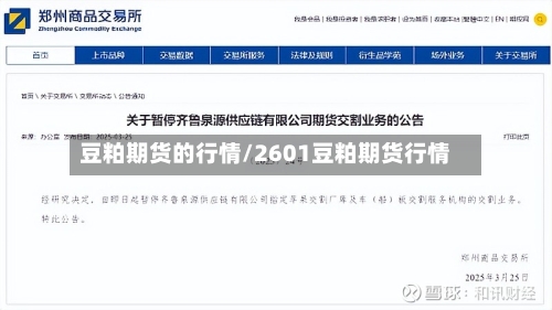 豆粕期货的行情/2601豆粕期货行情